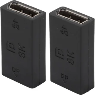 Displayport koppeling 2 stuks zwart