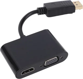 DisplayPort naar VGA-adapter 3-in-1 zwart