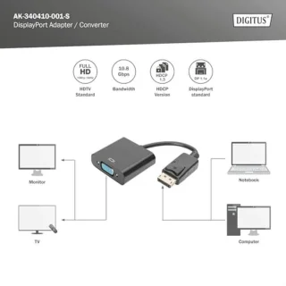DisplayPort naar VGA-adapter