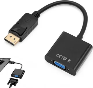 DisplayPort naar VGA-adapter zwart