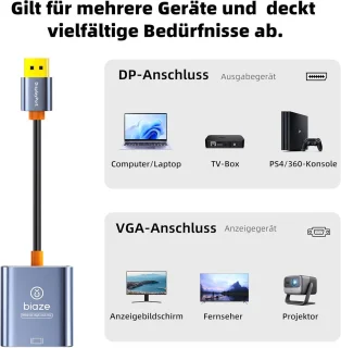 DisplayPort naar VGA-adapterkabel