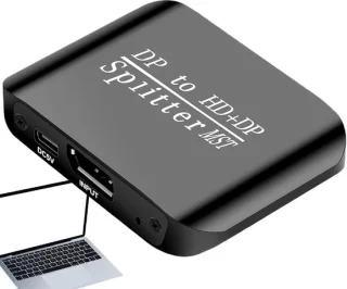 DisplayPort Splitter Adapter 2-poorts - Zwart