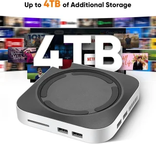 Dock voor Mac mini M4 & M4 Pro - USB-C 7 poorten - M.2 NVMe SSD uitbreiding - ShopVlot