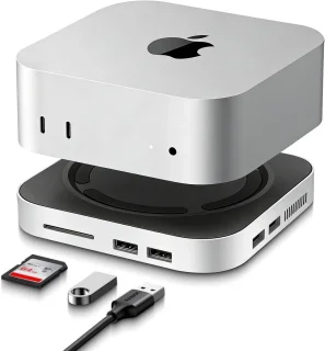 Dock voor Mac mini M4 & M4 Pro - USB-C 7 poorten - M.2 NVMe SSD uitbreiding - ShopVlot