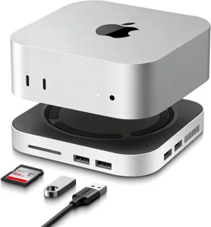 Dock voor Mac mini M4 & M4 Pro - USB-C 7 poorten - M.2 NVMe SSD uitbreiding - ShopVlot