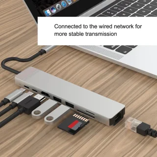 Docking Station 8-in-1 USB C HUB voor Macbook en Windows