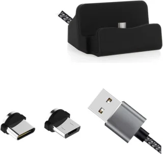 Docking station bureauhouder - zwart