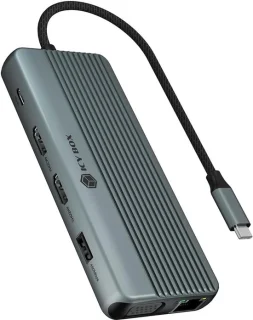 Docking station hub adapter antraciet