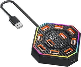 Docking station hub adapter zwart
