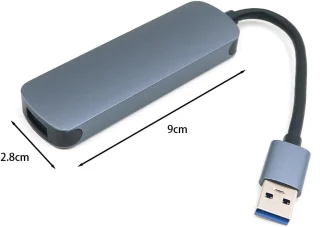 Docking station hub - multipoort adapter - grijs