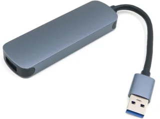Docking station hub - multipoort adapter - grijs