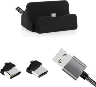 Docking station laadstandaard bureau zwart