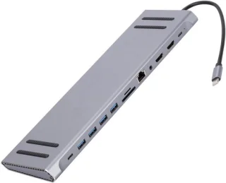 Docking station laptop - USB hub uitbreiding - grijs