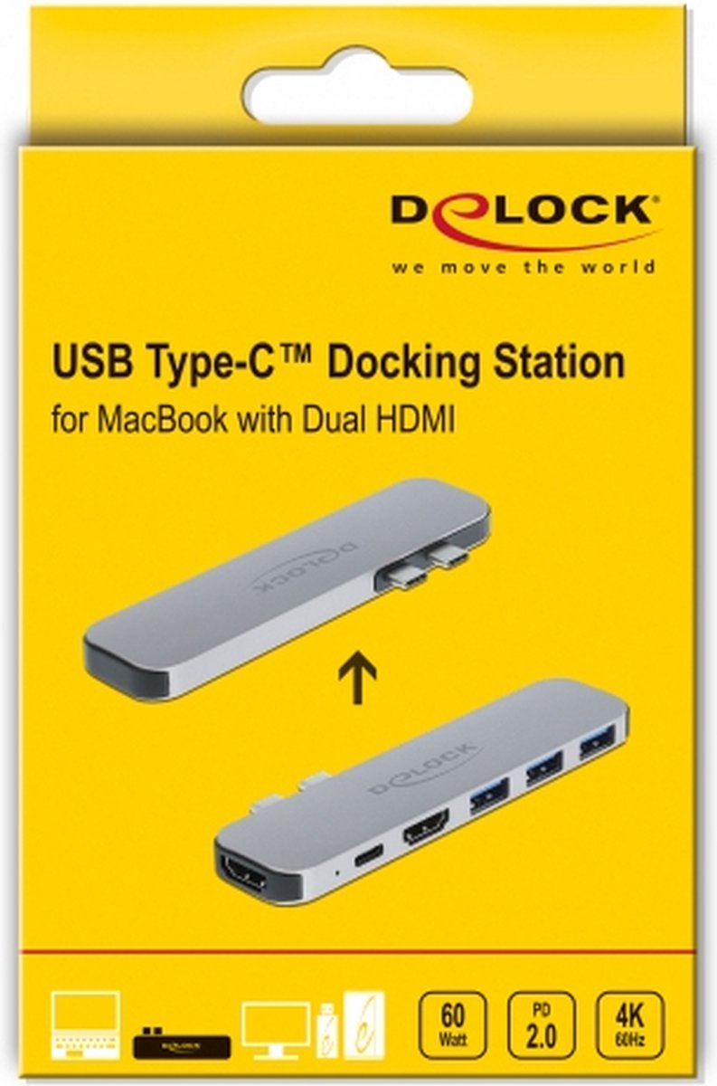 Docking Station MacBook Dual HDMI 4K PD Hub