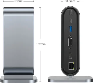 Docking Station RJ45 + 4x USB3.0 + SD Type-C USB Hub Adapter