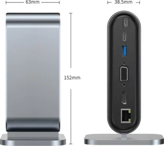 Docking Station RJ45 + 4x USB3.0 + SD Type-C USB Hub Adapter