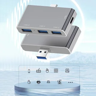 Docking station type-c hub zilver