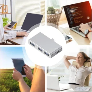 Docking station type-c hub zilver