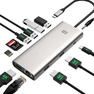 Docking station USB-C aluminium 7 poorten ShopVlot