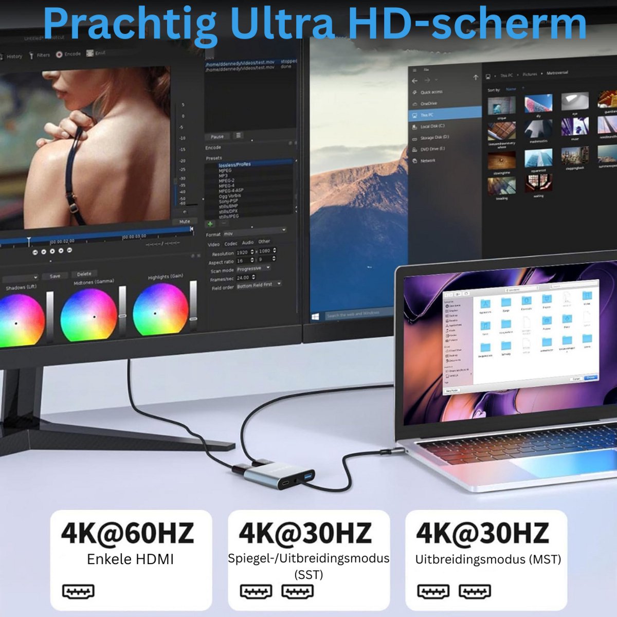 Docking Station USB-C Laptop 2x HDMI Universeel