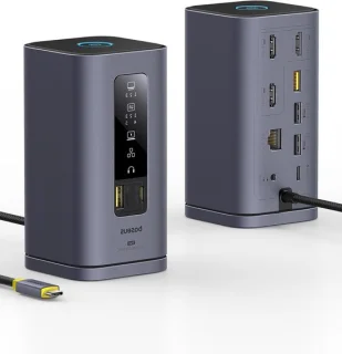 Docking station USB-C laptop hub zwart