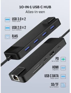 Docking Station USB-C Universeel 2x HDMI