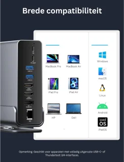 Docking Station USB-C Universeel 2x HDMI