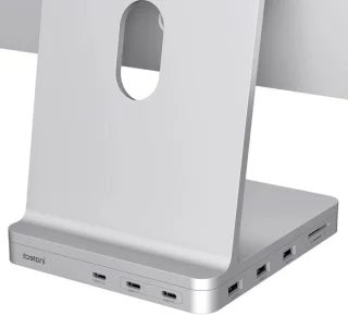 Docking station usb hub 8-in-1 aluminium zilver