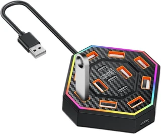 Docking station USB hub zwart