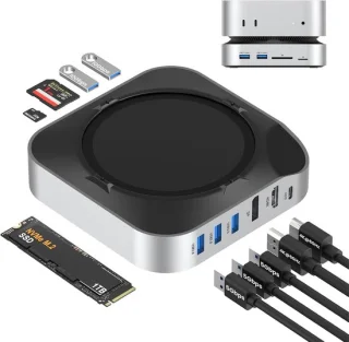 Docking Station voor Mac mini met NVMe SSD-behuizing