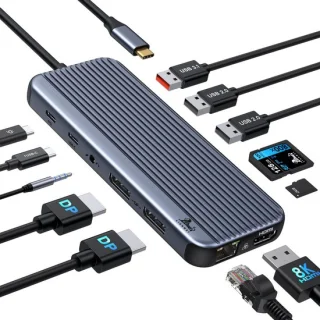 Dockingstation 12-in-1 USB-C-multipoort-hub