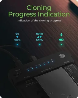 Dockingstation HDD + M.2 NVMe SSD - USB 3.2 Gen 2