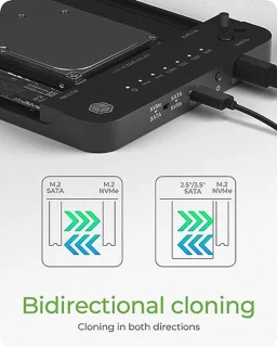 Dockingstation HDD + M.2 NVMe SSD - USB 3.2 Gen 2
