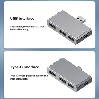 Dockingstation met dubbele monitor - type-c hub 4-in-1