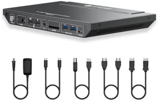 Dockingstation met KVM-switch voor laptop en desktop