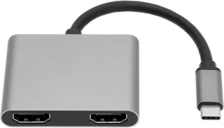 Dockingstation USB-C Hub Grijs