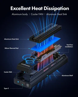 Dockingstation voor M.2 NVMe/NGFF SSD