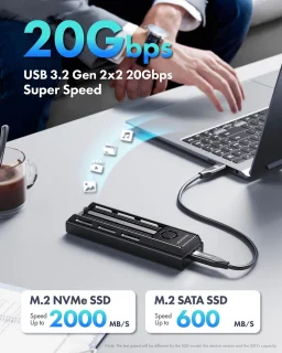 Dockingstation voor M.2 NVMe/NGFF SSD
