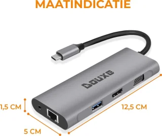Douxe USB-C Hub 11-in-1 Dockingstation Premium