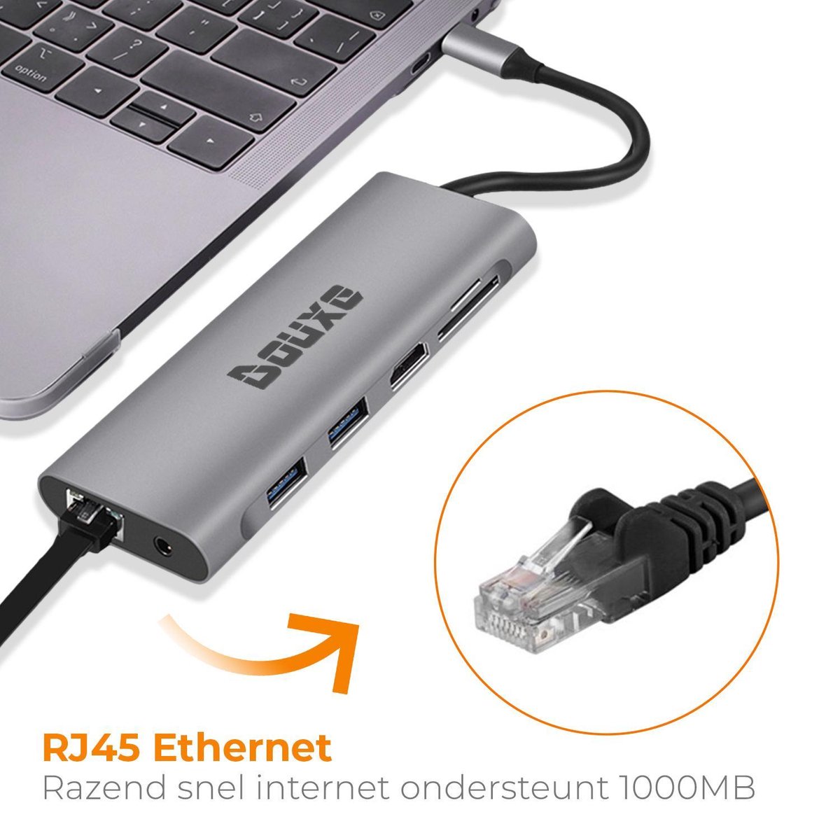 Douxe USB-C Hub 11-in-1 Dockingstation Premium