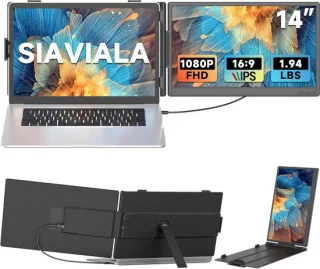 Draagbaar Dual Screen Laptopscherm 14 inch