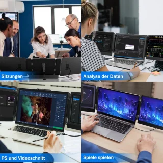 Draagbaar Dubbel Scherm voor Laptop - Uitbreidingsmonitor