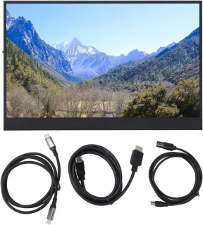 Draagbaar monitorscherm 12 inch zwart