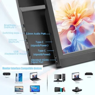 Draagbare 13,3 inch monitor