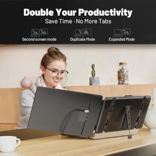 Draagbare 14 inch Dubbelmonitor