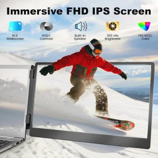 Draagbare 14-inch Dubbelmonitor