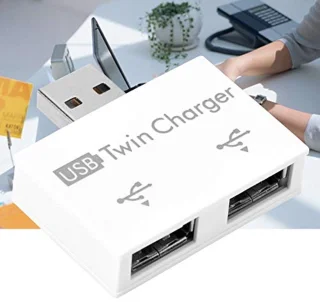 Draagbare 2‑poorts USB 2.0 Hub