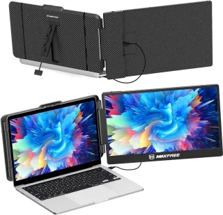 Draagbare dubbel scherm laptopmonitor 14 inch