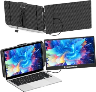Draagbare dubbel scherm laptopmonitor 14 inch