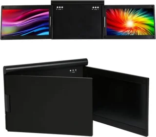 Draagbare dubbele monitor 13.3 inch zwart